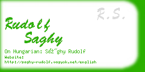 rudolf saghy business card